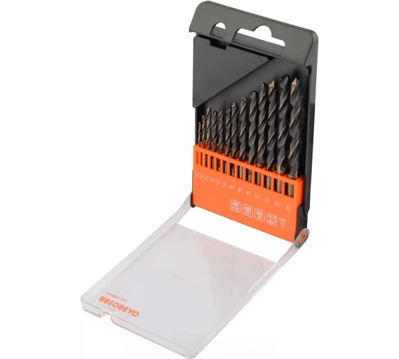 Набор сверл по металлу Автоdело Р4М3 (HSS4341) 13шт., 1.5-6.5мм, пластиковый футляр 45227 17477