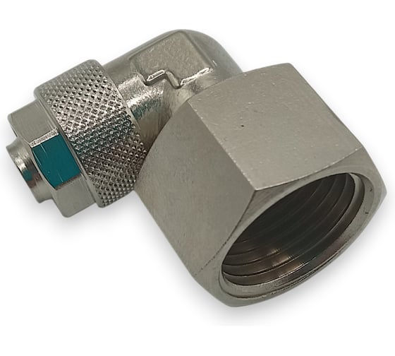 Фитинг с накидной гайкой Контактная Механика угловой, G1/2, трубка 12мм KMBLF12-G04