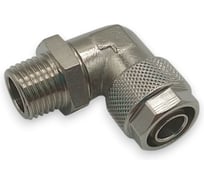 Фитинг с накидной гайкой Контактная Механика угловой, 1/4, трубка 12мм KMBL12-02