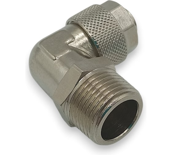 Фитинг с накидной гайкой Контактная Механика угловой, 3/8, трубка 12мм KMBL12-03