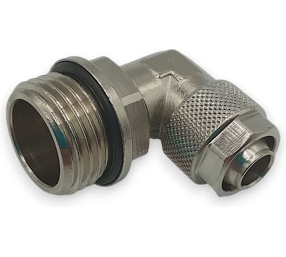 Фитинг с накидной гайкой Контактная Механика угловой, G1/2, трубка 12мм KMBL12-G04