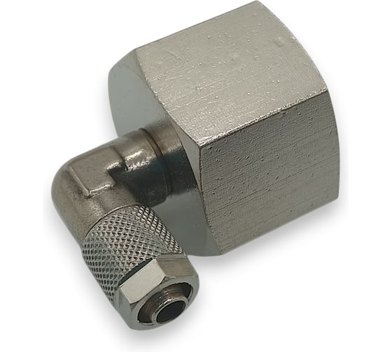 Фитинг с накидной гайкой Контактная Механика угловой, G1/2, трубка 6мм KMBLF06-G04