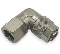 Фитинг с накидной гайкой Контактная Механика угловой, G1/8, трубка 10мм KMBLF10-G01