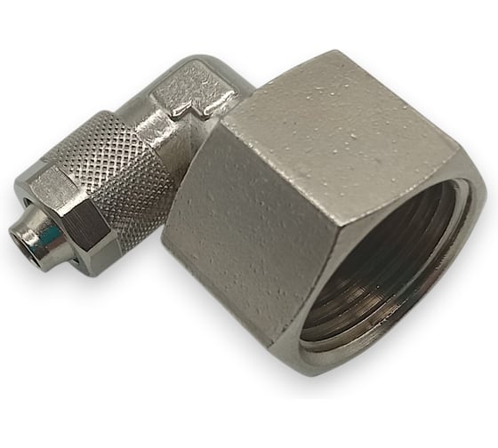 Фитинг с накидной гайкой Контактная Механика угловой, G1/2, трубка 8мм KMBLF08-G04