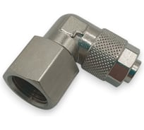 Фитинг с накидной гайкой Контактная Механика угловой, G1/4, трубка 10мм KMBLF10-G02