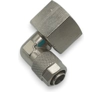 Фитинг с накидной гайкой Контактная Механика угловой, G1/2, трубка 10мм KMBLF10-G04