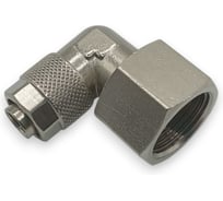 Фитинг с накидной гайкой Контактная Механика угловой, G3/8, трубка 10мм KMBLF10-G03