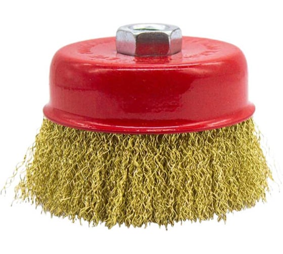 Щетка металлическая СИЛАЧ для УШМ 100мм/М14, чашка, волнистая (1/50) 025167