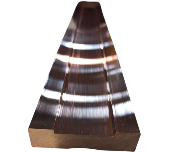 Подкладка медная для сварки швов ДМЗ под стекло, 20х70х600 (.2.093-06) паз 40х3,4мм ДМЗ.2.093-06.20.70.600