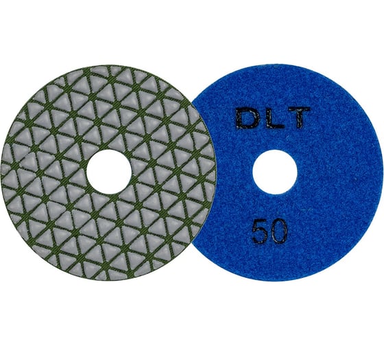 Круг алмазный гибкий шлифовальный DLT №2, O100мм, зернистость 50, для сухой шлифовки АГШК 0641