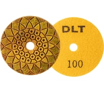 Круг алмазный гибкий шлифовальный DLT №16, O100мм, зернистость 100, для сухой и мокрой шлифовки АГШК 1471