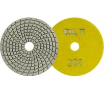 Круг алмазный гибкий шлифовальный DLT №1, O100мм, зернистость 200, для сухой и мокрой шлифовки АГШК 0646