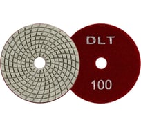 Круг алмазный гибкий шлифовальный DLT №1, O100мм, зернистость 100 для сухой и мокрой шлифовки АГШК 0645