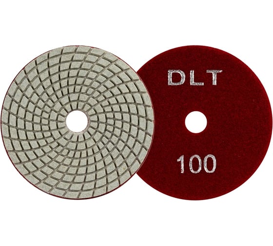 Круг алмазный гибкий шлифовальный DLT №1, O100мм, зернистость 100 для сухой и мокрой шлифовки АГШК 0645