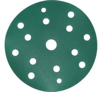 Круги шлифовальные CERAMAX 150 мм GREEN FILM 15 отверстий, P40, 5 шт. 1CRX1610