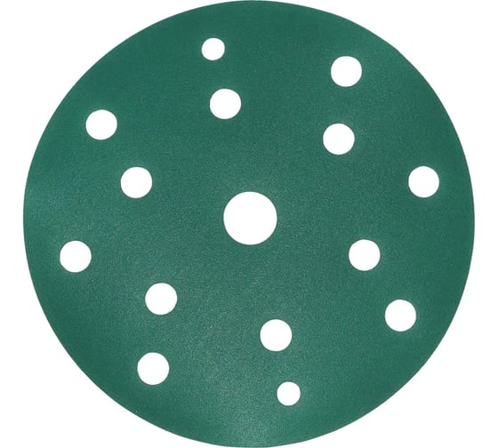 Круги шлифовальные CERAMAX 150 мм GREEN FILM 15 отверстий, P40, 5 шт. 1CRX1610