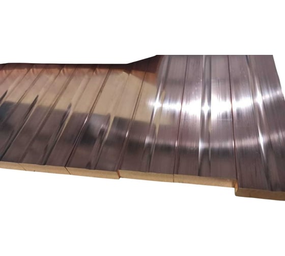 Подкладка медная для сварки швов под формирующий шов ДМЗ 18*70*800 (.2.016) канавка 14мм ДМЗ.2.016.18.70.800