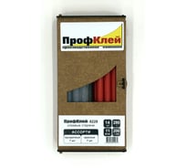 Клеевые стержни ПрофКлей 8228 ассорти (прозрачные + красные), 11х200 мм, 14 шт, 280 г RU.8228.TR