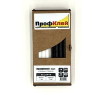 Клеевые стержни ПрофКлей 8225 ассорти (белые - черные), 11х200 мм, 14 шт, 280 г RU.8225.WB