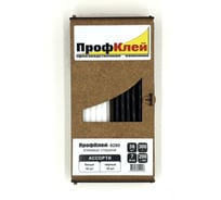Клеевые стержни ПрофКлей 8280 ассорти (белые + черные), 7х200 мм, 36 шт, 300 г RU.8280.WB