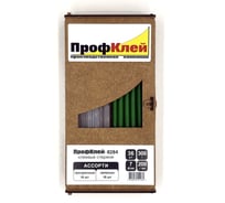 Клеевые стержни ПрофКлей 8284 ассорти (прозрачные + зеленые), 7х200 мм, 36 шт, 300 г RU.8284.TG