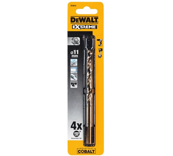 Сверло DEWALT DT4915, по металлу COBALT 5%, 11 x 142 x 91 мм DT4915-QZ