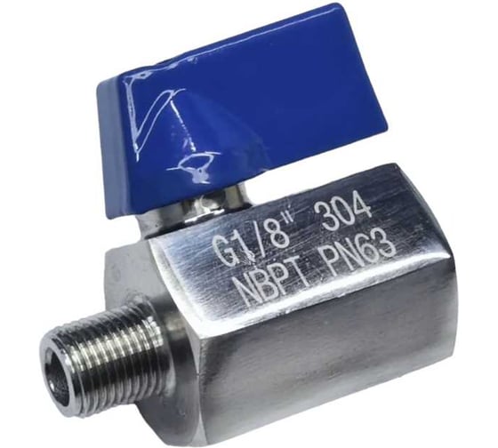Кран шаровой из нержавеющей стали NBPT MNQF-NY-1/8 (01), AISI 304 806262