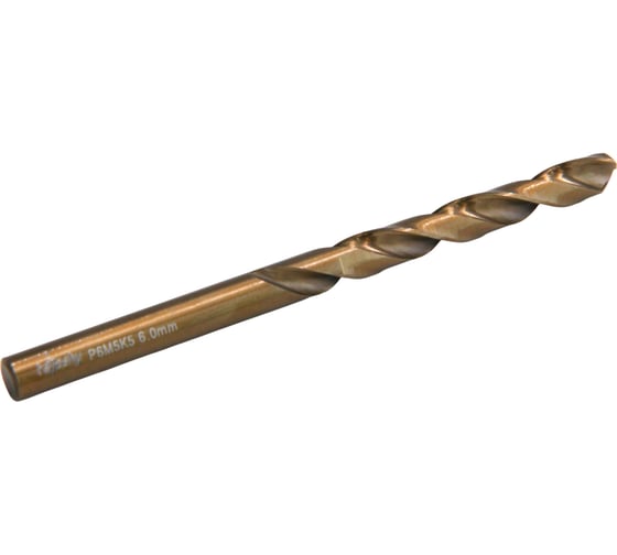Сверло по металлу Tahoshy кобальт 6.0 мм, (упаковка/5шт) 4580-060ВИ