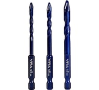 Набор сверл универсальных твердосплавных эксцентриковых VIRA 3 шт 555503