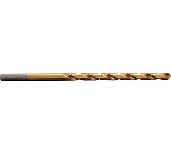 Сверло спиральное по металлу GARWIN 9,5 мм, DIN 340, HSS-G, длинное, 10xD, 118, HA, TiN, тип N 101315-9,5