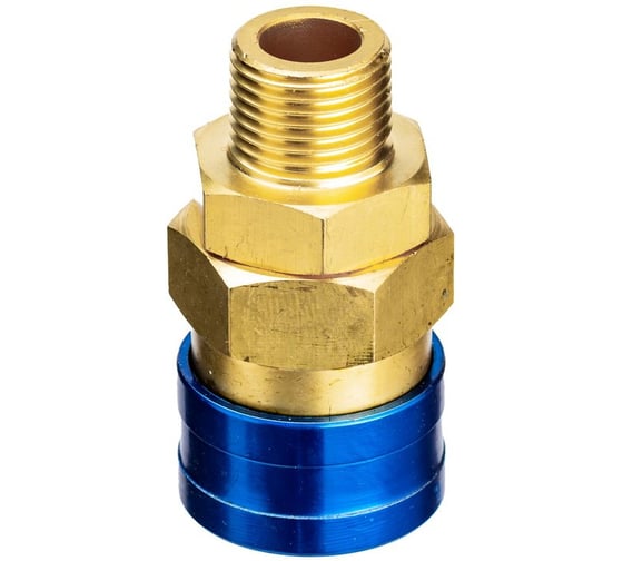Пневморазъём металлический GARWIN высокой пропускной способности, мама - наружная резьба 1/2, латунь 808215-12
