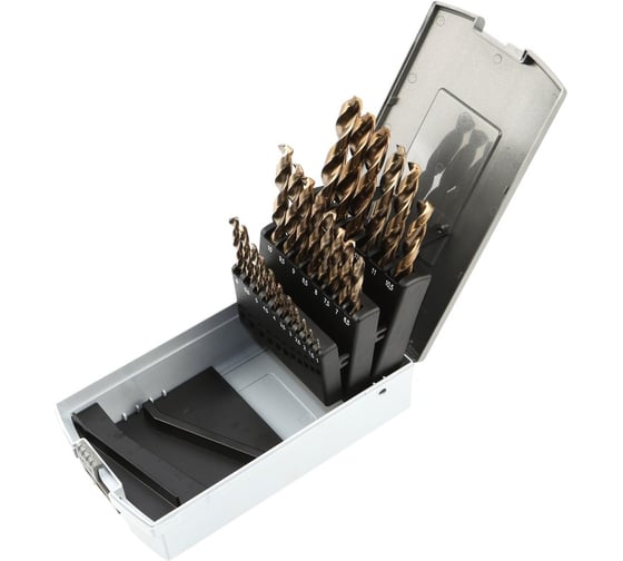 Набор сверл GARWIN 1.0-13.0 х 0,5 мм 25пр. HSS-CO Spiralbohrer (Metall) GM-BS25C