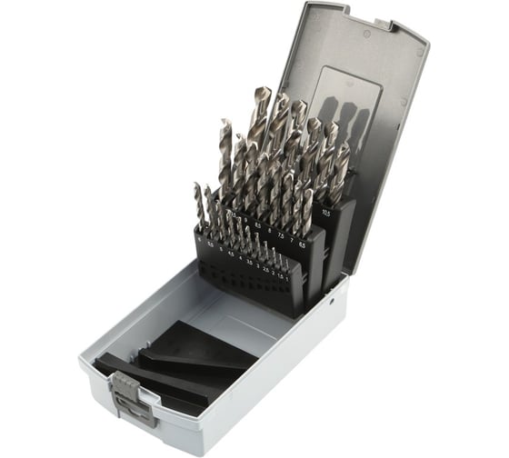 Набор сверл GARWIN 1.0-13.0 х 0,5 мм 25пр. HSS-G Spiralbohrer (Metall) GM-BS25