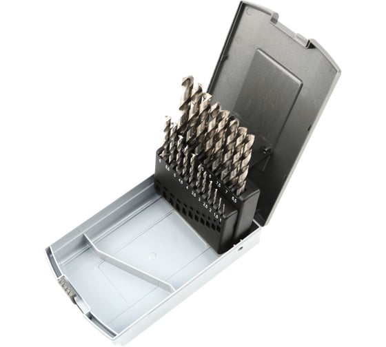 Набор сверл GARWIN 1.0-10.0 х 0,5 мм 19пр. HSS-G Spiralbohrer (Metall) GM-BS19