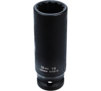 Головка торцевая GARWIN 1/2, 19 мм, 12-гранная, ударная, глубокая 621020-19