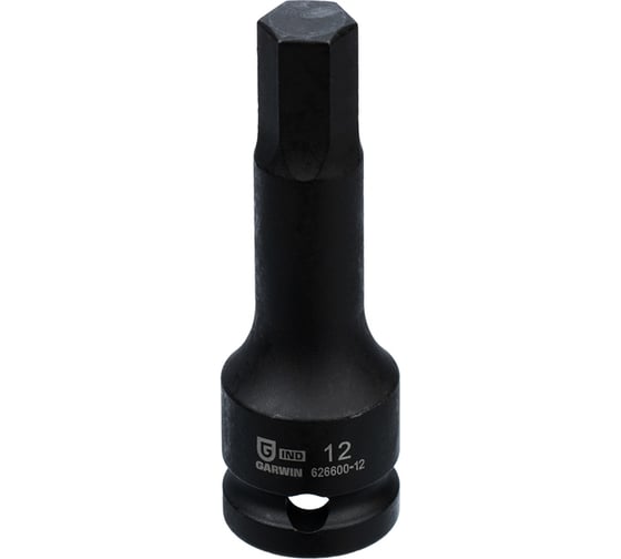 Головка торцевая GARWIN 1/2, HEX наружный, H12, ударный, удлиненный 626600-12