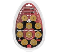 Набор алмазных дисков DLT с титановым покрытием, для гравера, 30мм, 10шт 1503