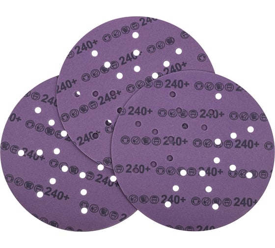 Круг шлифовальный DLT GrandFlex FILM-CERAMIC, O225мм, зернистость 240, 10шт (на пленке, керамика точной формы) 3010