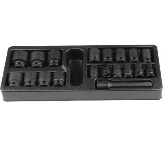 Набор ударных головок Licota 1/2 10-32 мм и удл. 19 пр. в ложементе ACK-384022