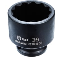 Головка GARWIN 1/2, 36 мм, торцевая, 12-гранная, ударная 621005-36