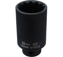 Головка GARWIN 1/2, 32 мм, торцевая, 12-гранная, ударная, глубокая 621020-32