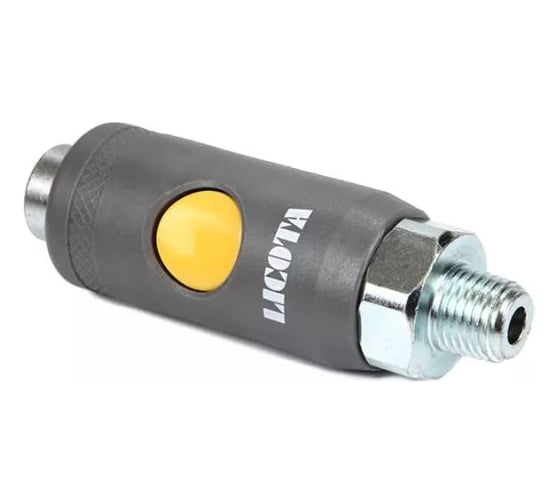 Пневматический разъем быстросъемный двухкомпонентный Licota с предохранителем 1/4 внешняя резьба SR20PM