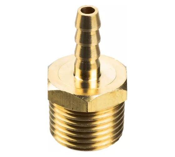 Фитинг Licota наружная резьба 1/2 - елка 6 мм, латунь MH4020