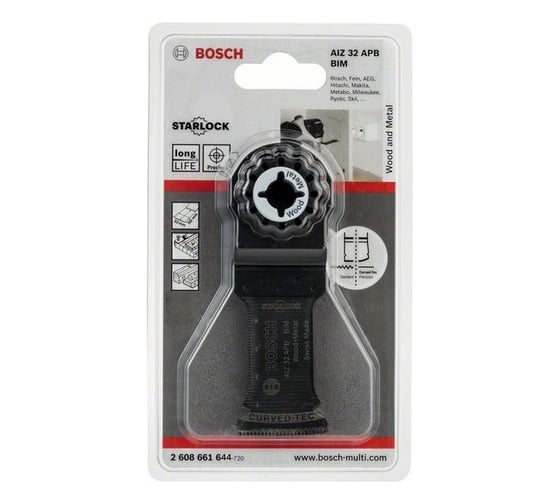 Погружное пильное полотно BIM AIZ 32 APB WOODMETAL (32x50 мм) для GOP 10.8 Bosch 2608661644