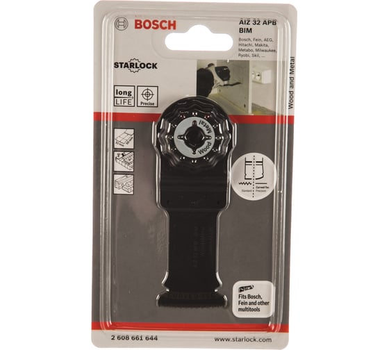 Погружное пильное полотно BIM AIZ 32 APB WOODMETAL (32x50 мм) для GOP 10.8 Bosch 2608661644