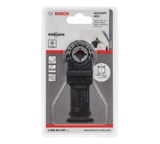Погружное пильное полотно HCS WOOD (32х50 мм) для GOP 10.8 Bosch 2608661637