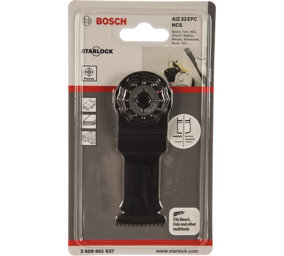 Погружное пильное полотно HCS WOOD (32х50 мм) для GOP 10.8 Bosch 2608661637