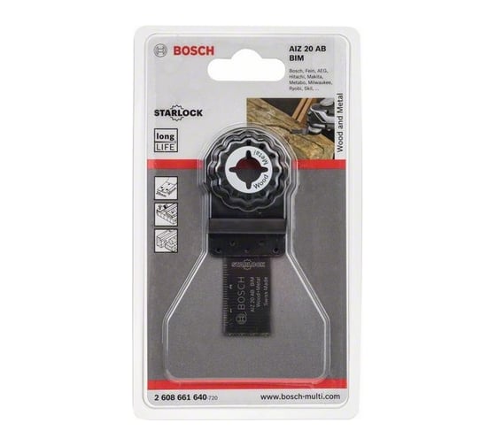 Погружное пильное полотно BIM METAL (20х20 мм) для GOP 10.8 Bosch 2608661640