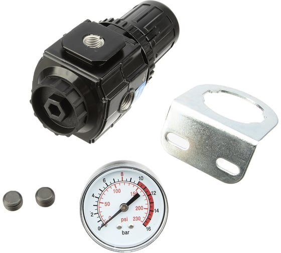 Регулятор давления GARWIN 1/4 (5 микрон), с кронштейном, усиленный - макс. давление 16 бар 807680-14