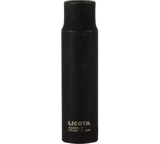 Головка Licota 1/4, 7 мм, торцевая, 6-гранная, ударная, глубокая AG2007L